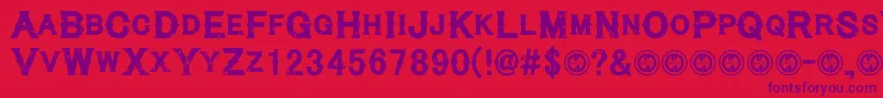 Cynicalhills Font – Purple Fonts on Red Background