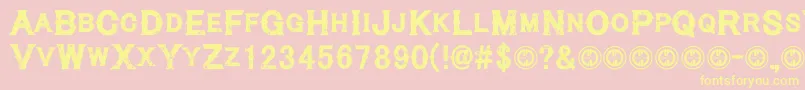 Cynicalhills Font – Yellow Fonts on Pink Background