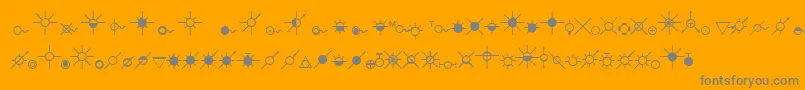 Шрифт EsriOilGasWater – серые шрифты на оранжевом фоне