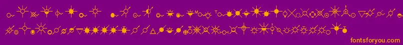 fuente EsriOilGasWater – Fuentes Naranjas Sobre Fondo Morado