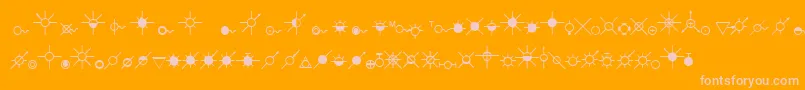 fuente EsriOilGasWater – Fuentes Rosadas Sobre Fondo Naranja