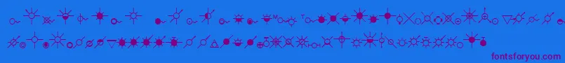 Шрифт EsriOilGasWater – фиолетовые шрифты на синем фоне