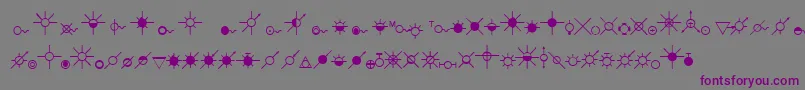 EsriOilGasWater Font – Purple Fonts on Gray Background