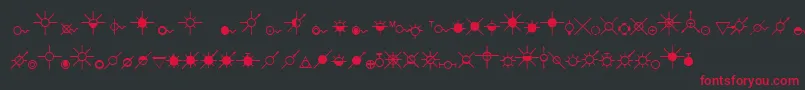 EsriOilGasWater Font – Red Fonts on Black Background