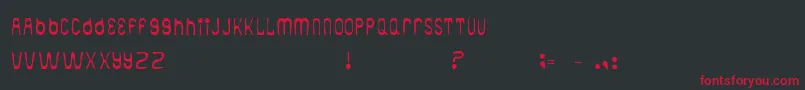 フォントAqualib – 黒い背景に赤い文字