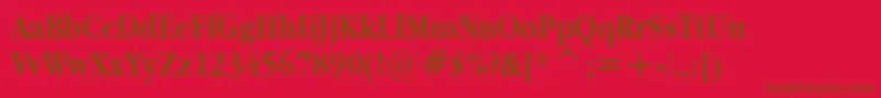 Applegaramond ffy Font – Brown Fonts on Red Background