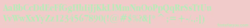 Applegaramond ffy Font – Green Fonts on Pink Background