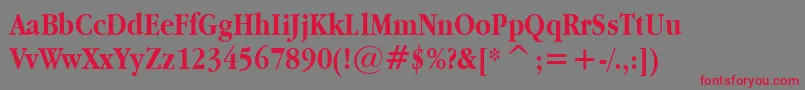 Applegaramond ffy Font – Red Fonts on Gray Background