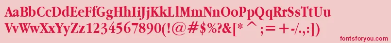 Applegaramond ffy Font – Red Fonts on Pink Background