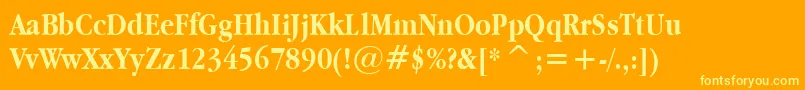 Applegaramond ffy Font – Yellow Fonts on Orange Background