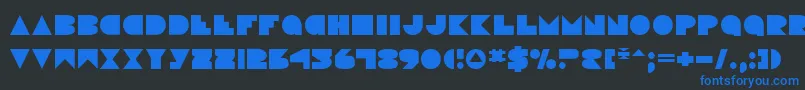 Disco ffy Font – Blue Fonts on Black Background