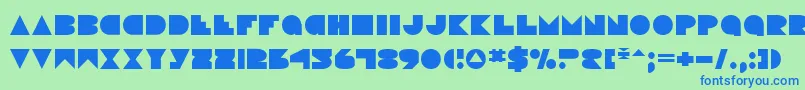 Disco ffy Font – Blue Fonts on Green Background