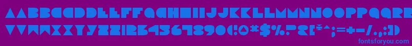 Disco ffy Font – Blue Fonts on Purple Background