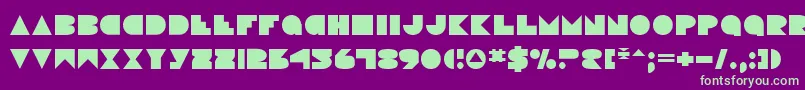 Disco ffy Font – Green Fonts on Purple Background