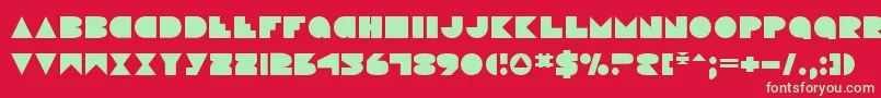 Disco ffy Font – Green Fonts on Red Background