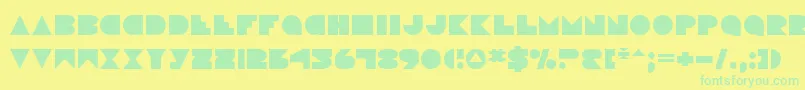 Disco ffy Font – Green Fonts on Yellow Background