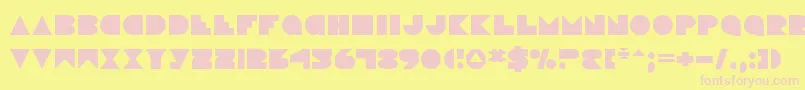 Disco ffy Font – Pink Fonts on Yellow Background