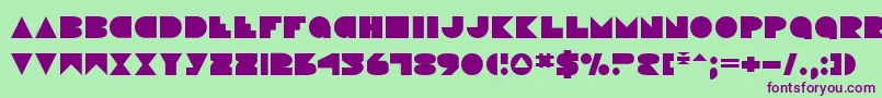 Disco ffy Font – Purple Fonts on Green Background