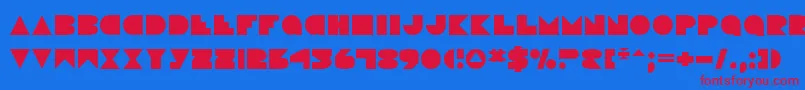 Disco ffy Font – Red Fonts on Blue Background