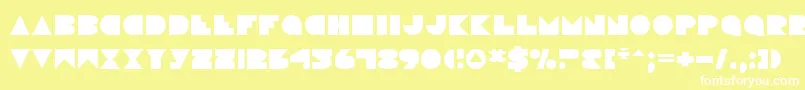 Disco ffy Font – White Fonts on Yellow Background