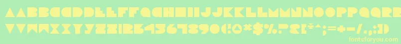 Disco ffy Font – Yellow Fonts on Green Background