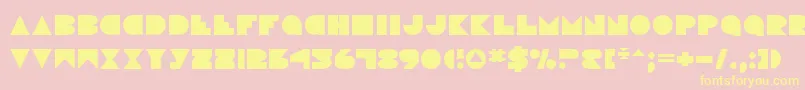 Disco ffy Font – Yellow Fonts on Pink Background