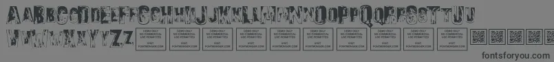 フォントSonsofnoahRegular – 黒い文字の灰色の背景