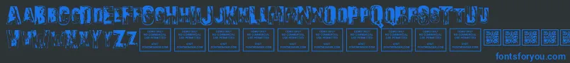 SonsofnoahRegular Font – Blue Fonts on Black Background