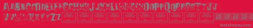 SonsofnoahRegular Font – Gray Fonts on Red Background