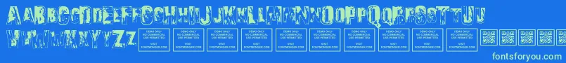 SonsofnoahRegular Font – Green Fonts on Blue Background