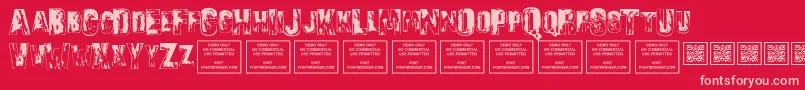 SonsofnoahRegular Font – Pink Fonts on Red Background