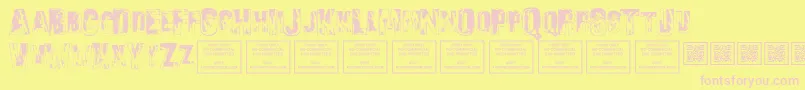 SonsofnoahRegular-fontti – vaaleanpunaiset fontit keltaisella taustalla