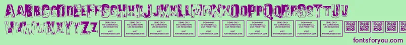 SonsofnoahRegular Font – Purple Fonts on Green Background