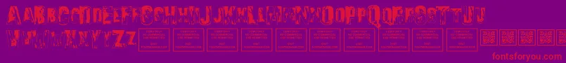 Weitere Informationen zur SonsofnoahRegular-Schriftart SonsofnoahRegular-Schriftart – Rote Schriften auf violettem Hintergrund