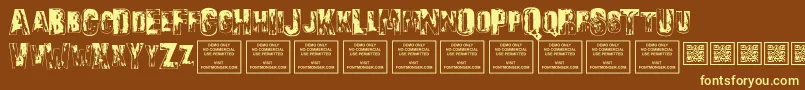 SonsofnoahRegular Font – Yellow Fonts on Brown Background