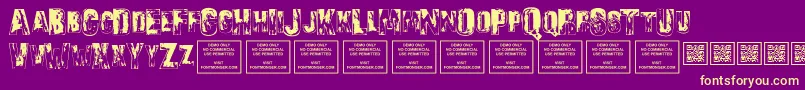 SonsofnoahRegular Font – Yellow Fonts on Purple Background