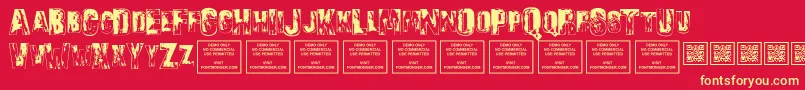 SonsofnoahRegular Font – Yellow Fonts on Red Background