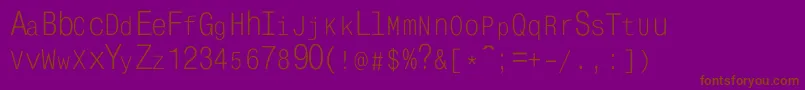 Monocondensedzoomc Font – Brown Fonts on Purple Background