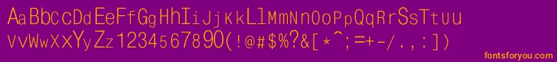 Monocondensedzoomc Font – Orange Fonts on Purple Background