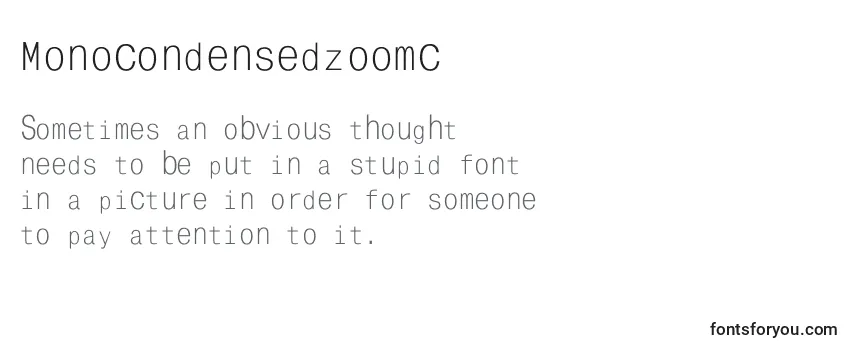 Обзор шрифта Monocondensedzoomc