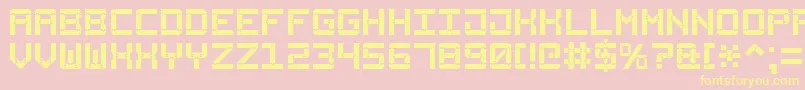 SquareWood7 Font – Yellow Fonts on Pink Background