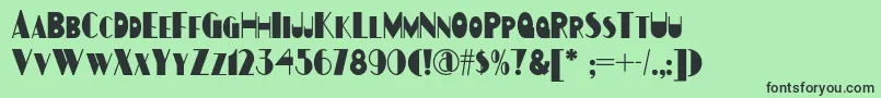 Gulfstreamnf Font – Black Fonts on Green Background