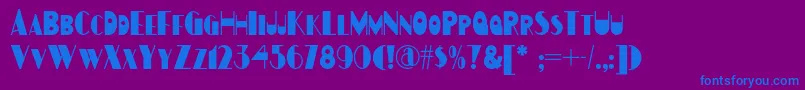 Gulfstreamnf Font – Blue Fonts on Purple Background