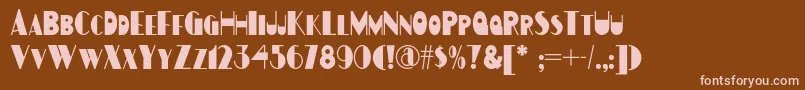 Gulfstreamnf Font – Pink Fonts on Brown Background