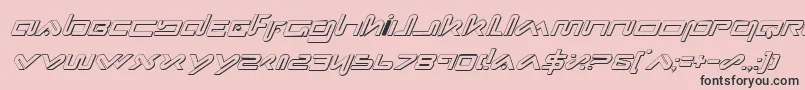 XephyrShadowItalic Font – Black Fonts on Pink Background