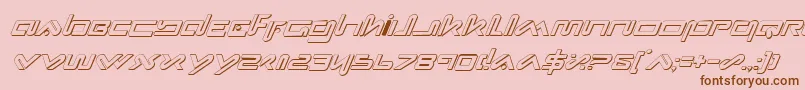 XephyrShadowItalic Font – Brown Fonts on Pink Background