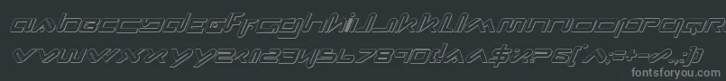 XephyrShadowItalic-Schriftart – Graue Schriften auf schwarzem Hintergrund