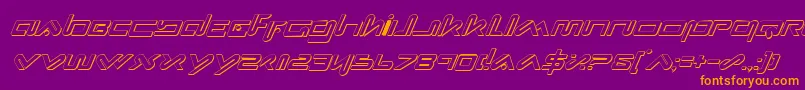 XephyrShadowItalic Font – Orange Fonts on Purple Background