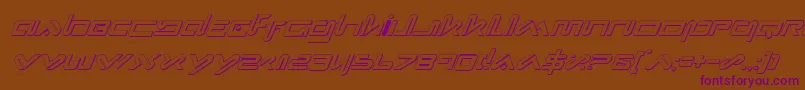 XephyrShadowItalic Font – Purple Fonts on Brown Background