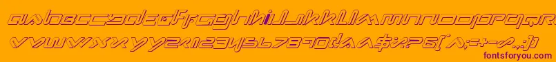 XephyrShadowItalic Font – Purple Fonts on Orange Background